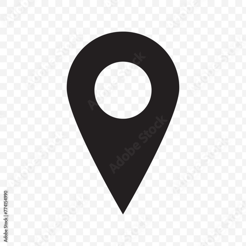 Map pointer icon on white background, eps10