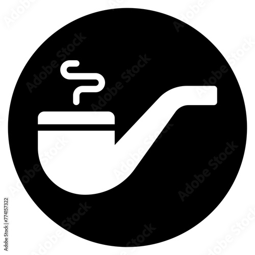 smoke pipe glyph icon