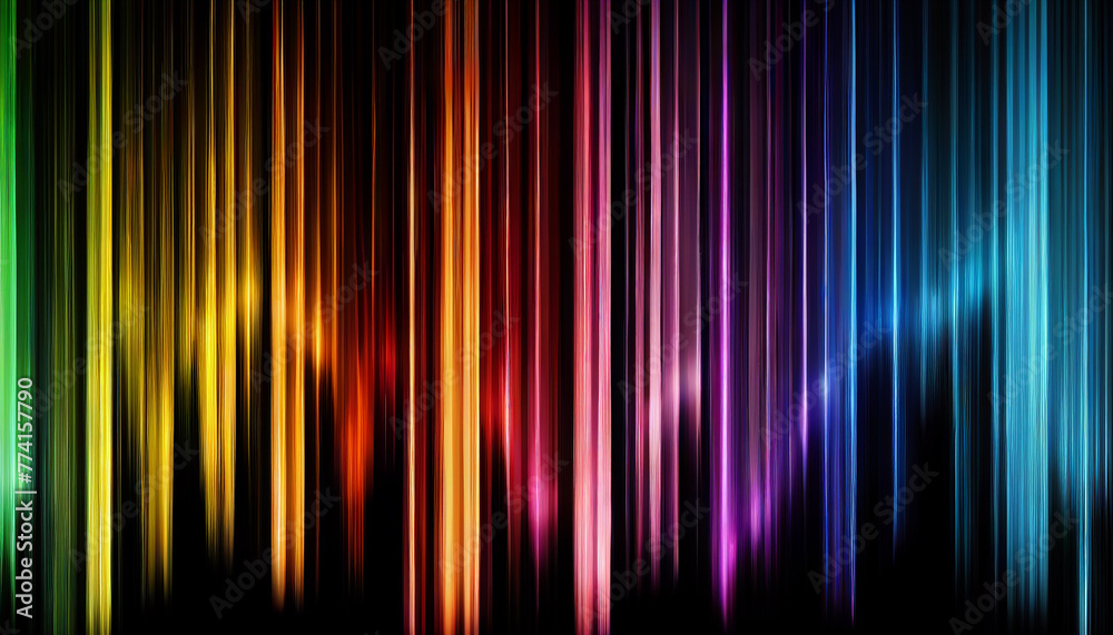 Multi colored transparent striped background. Neon Abstract lines. Abstract wave vertical line pattern background,  Ai generated