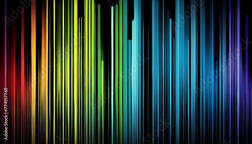 Multi colored transparent striped background. Neon Abstract lines. Abstract wave vertical line pattern background,  Ai generated © TrendyImages