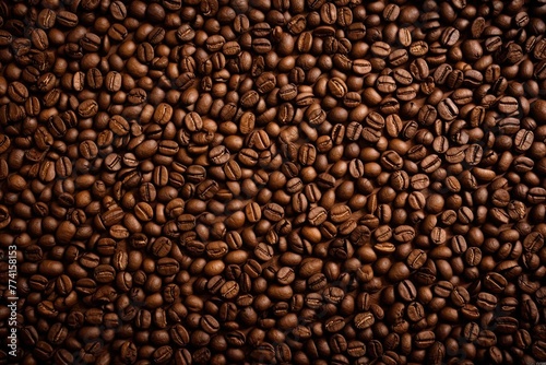 Pile of Coffee Beans, Repeating Pattern - Close Up