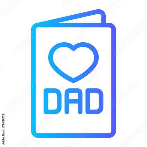 greeting card gradient icon