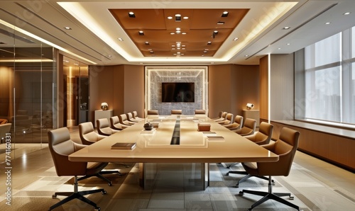 Meeting room in a modern of...