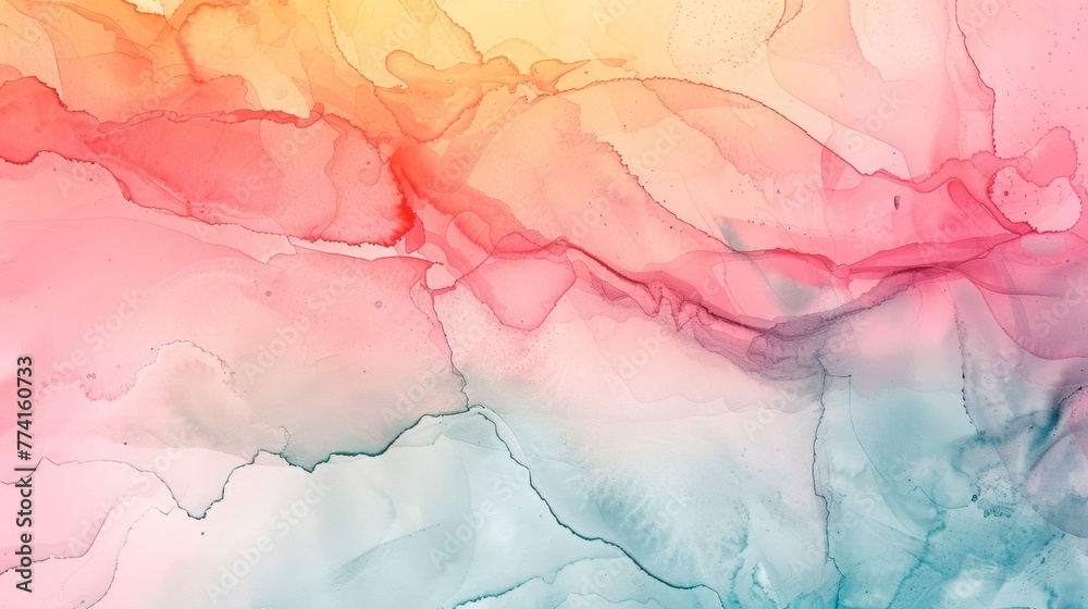 abstract water color painting in light pastel colors