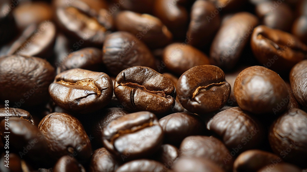 Detailed view of freshly ground espresso beans, super realistic Detailed view of freshly ground espresso beans, super realistic