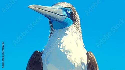 Bluefooted Booby,Art Deco photo