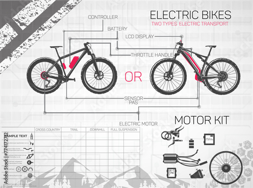 Electric bicycles.