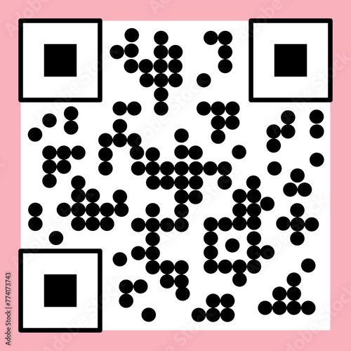 An imaginary QR code designed for female products like cosmetics, intimacies, female health care.