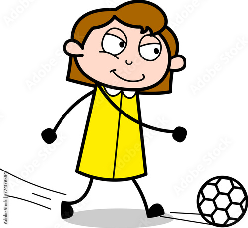 child playing with a ball