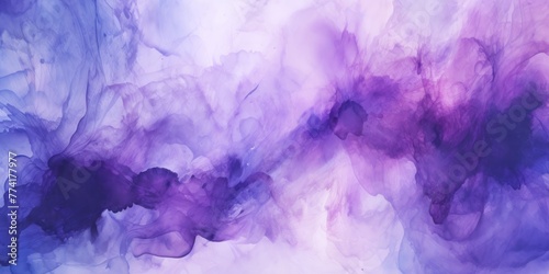 Violet abstract watercolor stain background pattern © Lenhard