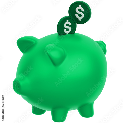 3d icon of a piggy bank