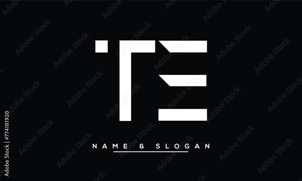 Fototapeta premium TE, ET, T, E Abstract Letters Logo Monogram