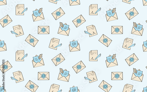 mail. the icon. doodle icon. Doodle. drawing. letter. send a message. receive a letter. an email. vector. He is respectable. the point of issue of the letter. mail delivery. a sealed envelope.