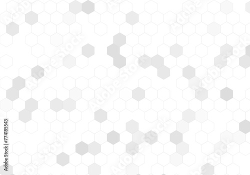 Abstract hexagonal pattern in grayscale shades