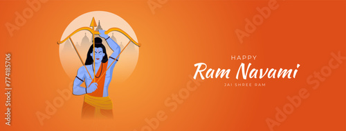 Happy Ram Navami festival of India Social Media Post