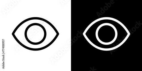 Eye icon. Black icon. Business icon. Line icon. Icon set. © Vector_Art