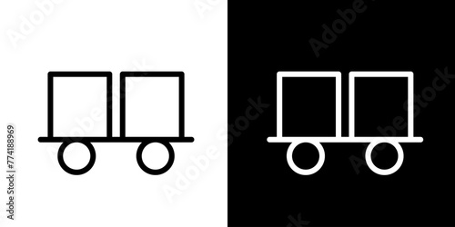 Box icon. Black icon. Business icon. Line icon. Icon set. © Vector_Art