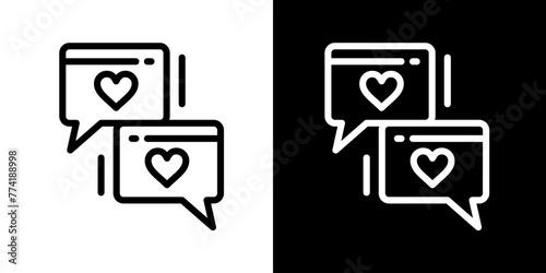 Dialogue icon. Black icon. Business icon. Line icon. Icon set. © Vector_Art