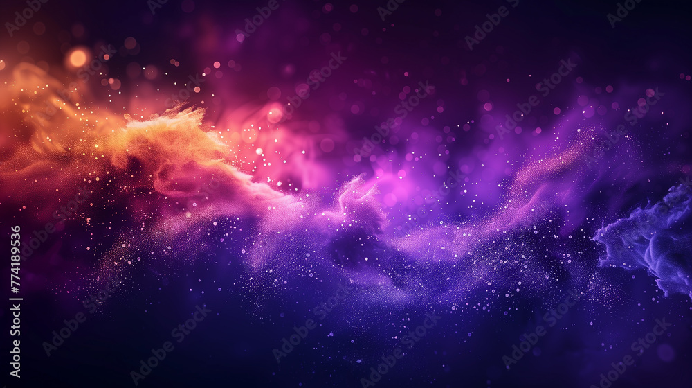 Vibrant Cosmic Nebula Clouds - A Majestic Interstellar Background for Space-Themed Design and Digital Artwork