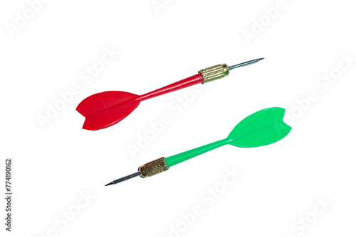 darts on white background