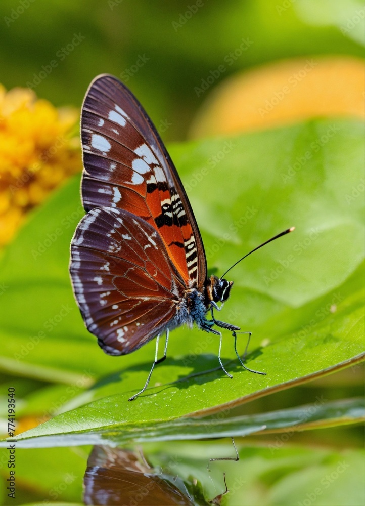 butterfly on a leaf butterfly on a leaf