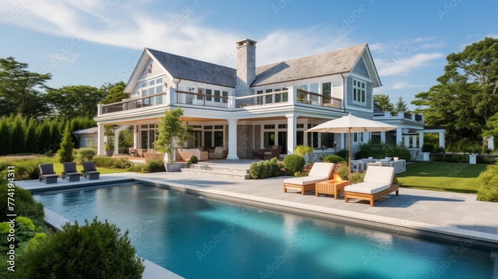 Mediterranean inspired villa with a sprawling garden and a private beach access in the exclusive Hamptons, New York Mediterranean inspired villa with a sprawling garden and a private beach access in the exclusive Hamptons, New York
