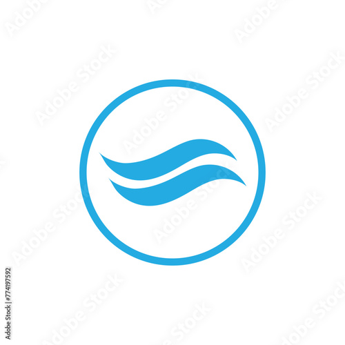 Wave logo vector template symbol design