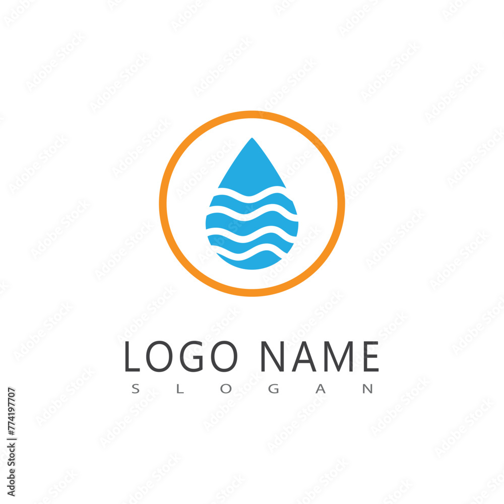 Wave logo vector template symbol design