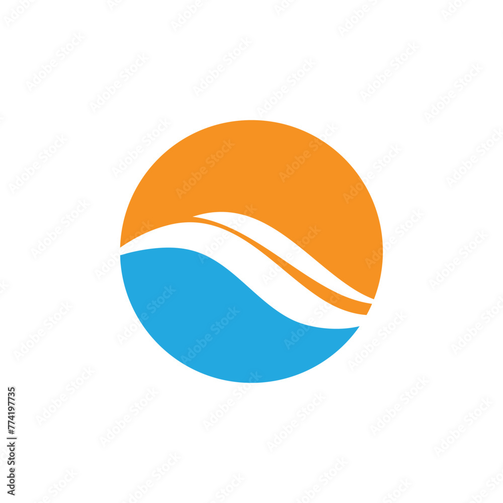 Wave logo vector template symbol design Wave logo vector template symbol design