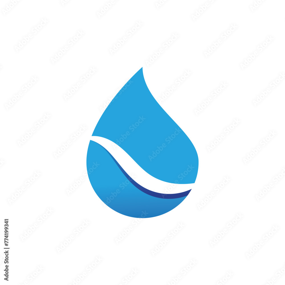 Water drop illustration logo vector design Water drop illustration logo vector design