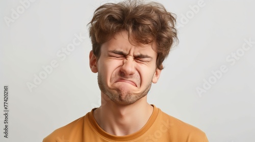 Young Man with Disgusted Expression photo