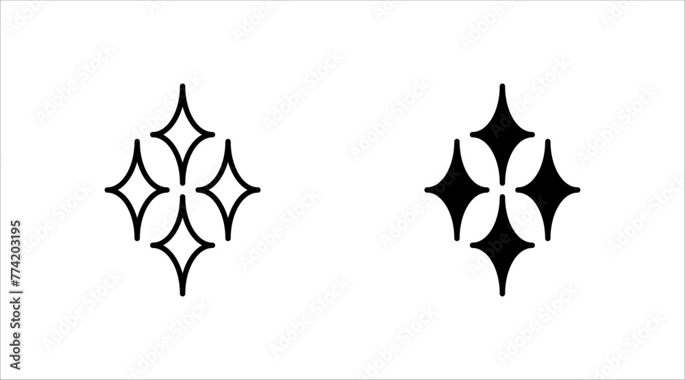 Glowing icon set, symbol vector. on a white background Glowing icon set, symbol vector. on a white background