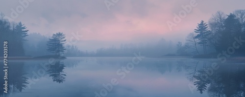 Dusk whispers over a still lake © WARIT_S