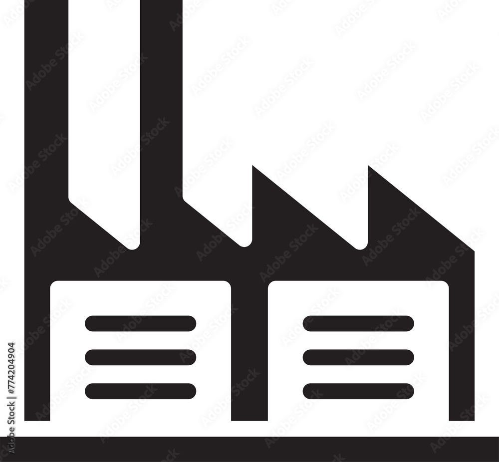 Factory Building Icon Factory Building Icon
