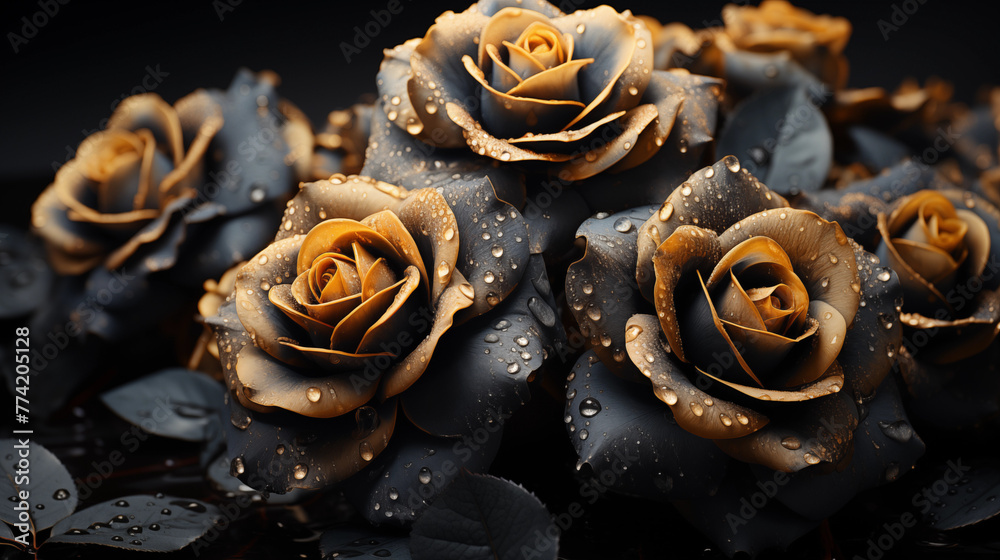 Lot De 18 Pics à Cupcakes à Paillettes Noires Et Dorées Pour Straight