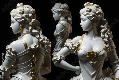 Graceful figures: sculptures of women made of white marble © Avalon