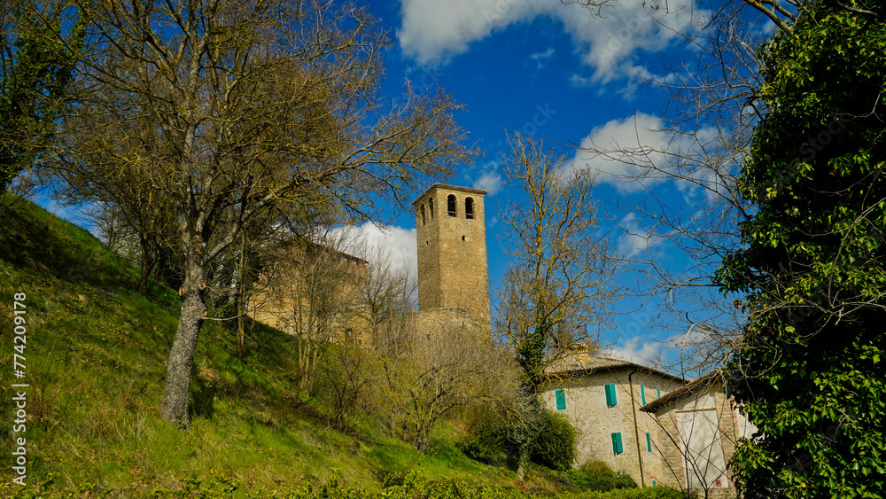 Castello di Sarzano, circuito dei castelli di Matilde di Canossa, Reggio Emilia. Emilia Romagna, Italy