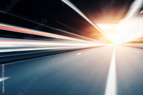 speed motion blur background. Fast traffic on a highway