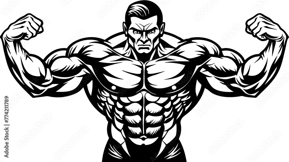 vector-of-muscle-man-bodybuilder vector-of-muscle-man-bodybuilder