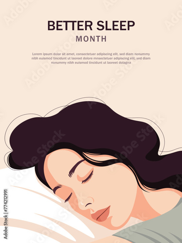 Better Sleep Month background.