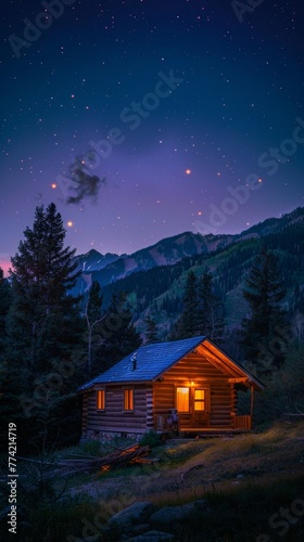 Peaceful evening at a mountain retreat