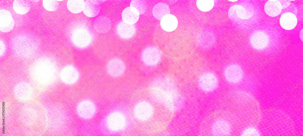 Pink widescreen bokeh background for Banner, Poster, ad, celebration, and various design works