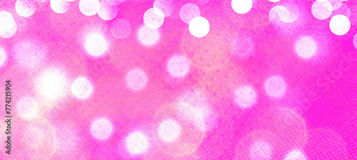 Pink widescreen bokeh background for Banner, Poster, ad, celebration, and various design works