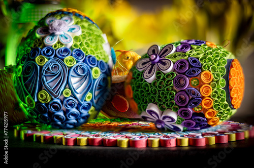 Kolorowe jajka wielkanocne © Oktawian