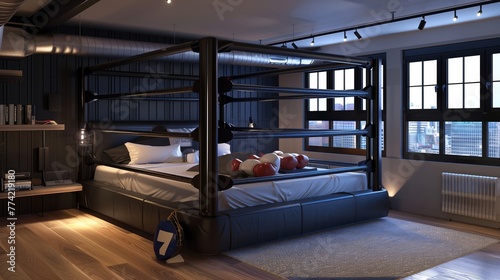 Boxing ring bed concept idea