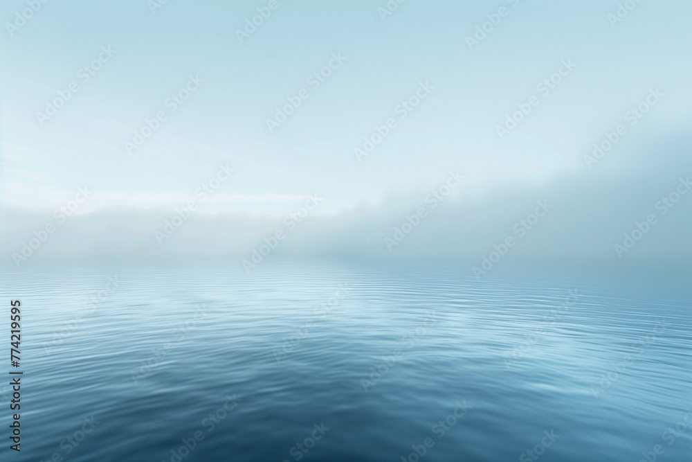 Fototapeta premium Serene misty lake at dawn.