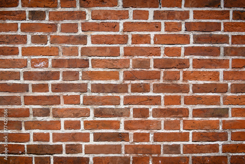 background of wide old red brick wall texture. Background for home or office design 3