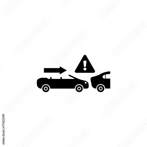 Keep Safe Distance flat vector icon. Simple solid symbol isolated on white background