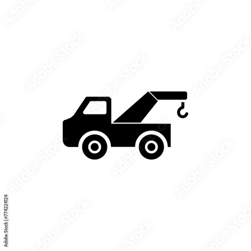 Evacuator flat vector icon. Simple solid symbol isolated on white background