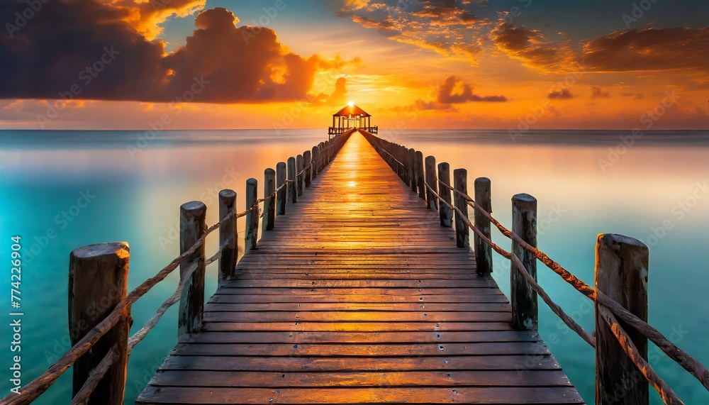 pier at sunset